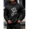 KW MODA Men's Fall/Winter Leisure Pullover One-Color Standard Knitwear Hoodie & Sweatshirt Set Made in China
