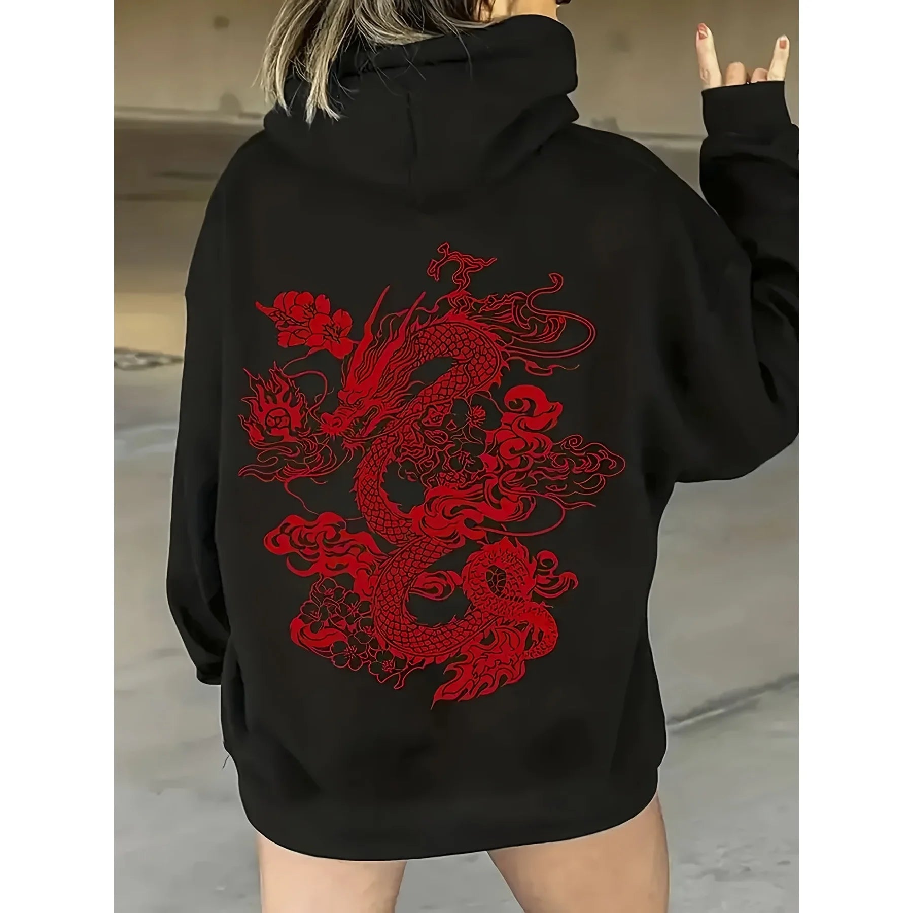 Kinitwear Women's Fall/Winter Pullover Sweatshirt Made in China One Color Leisure Standard Hoodie