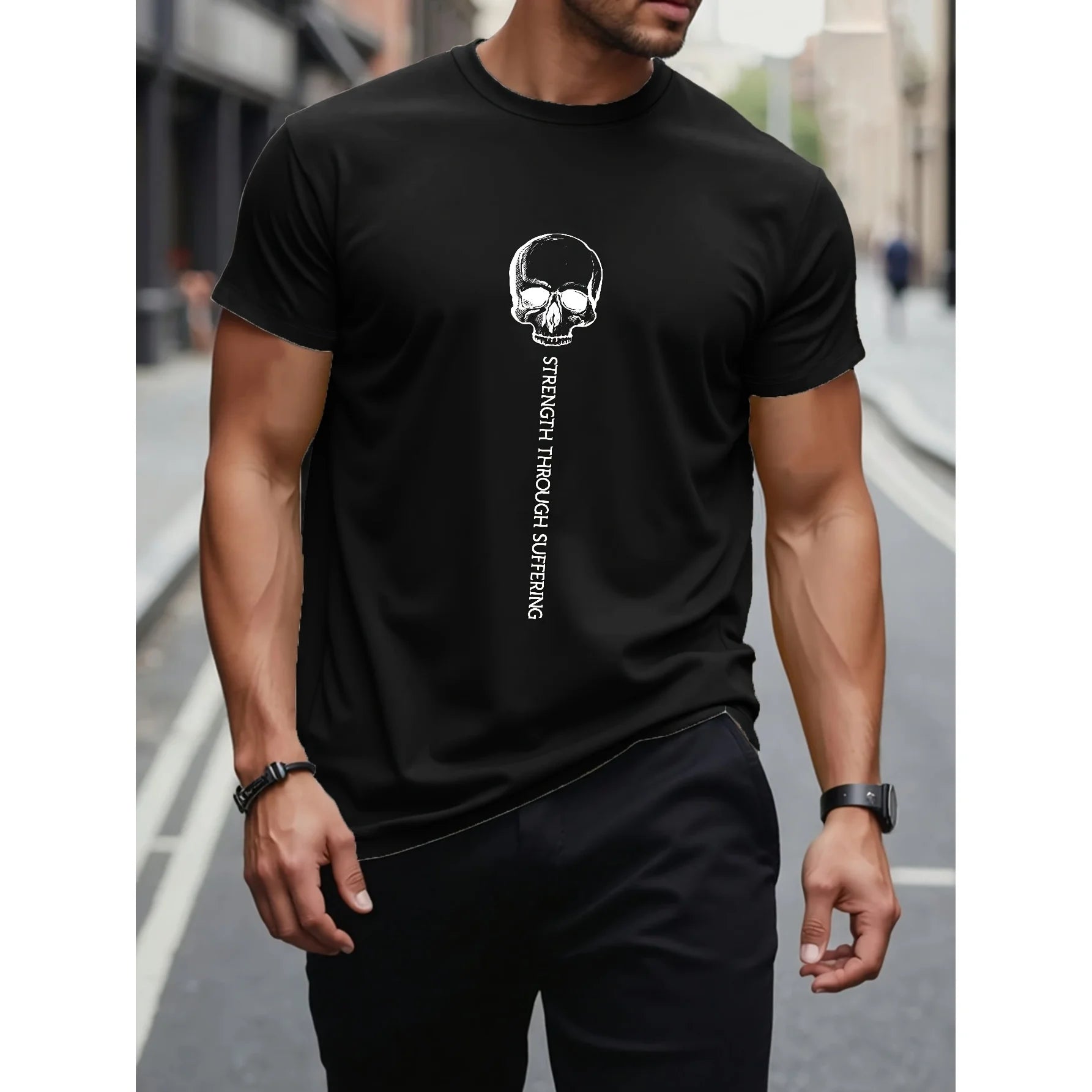 KW MODA Men's Leisure T-Shirt and for Spring/Summer Made in China Model KWDM01-179b