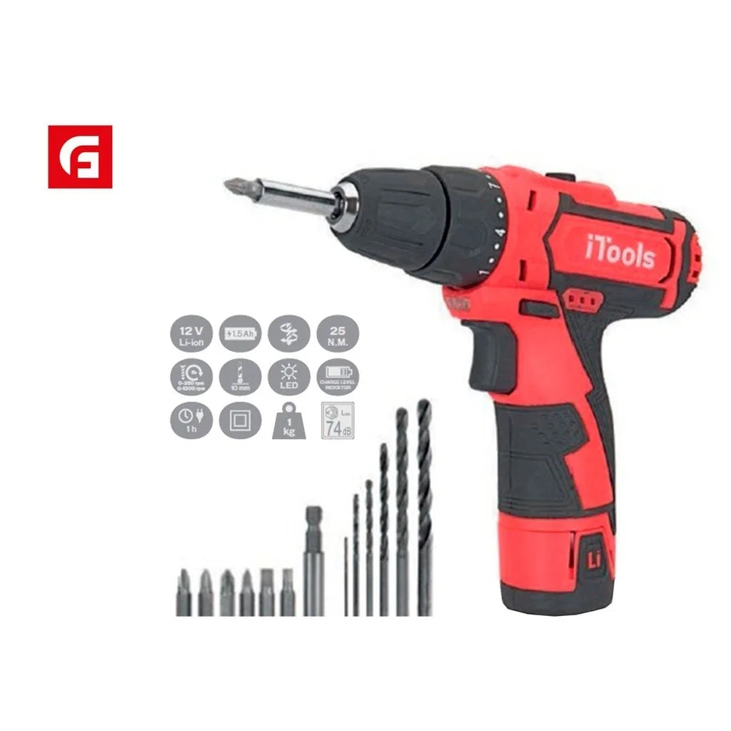 Cordless Drill Driver 12V-1.5AH-1H - Power Tools