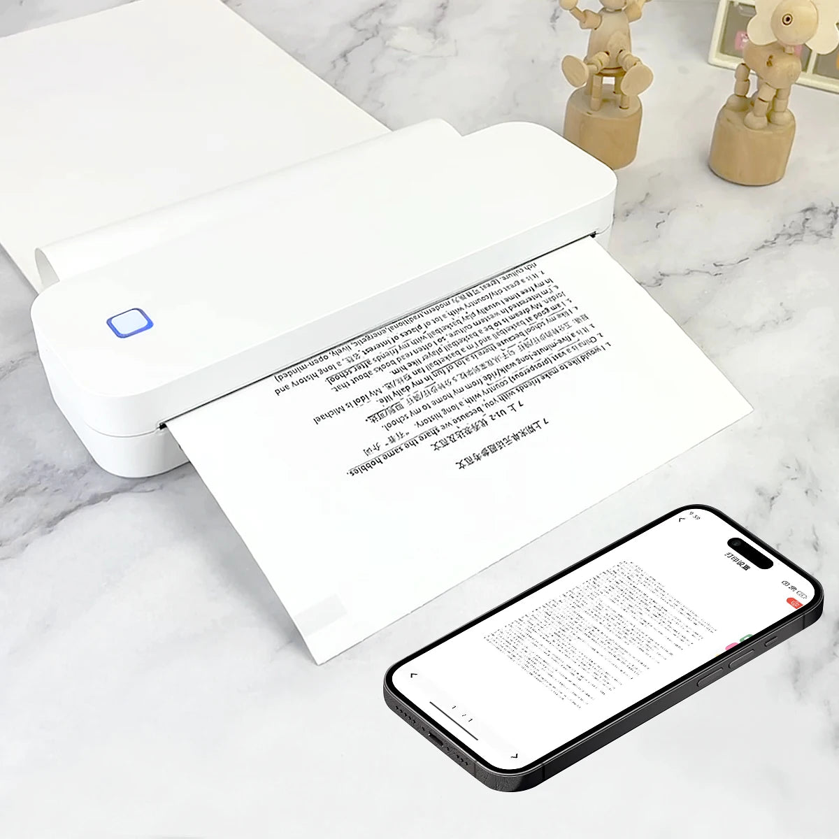 Marklife D210 A4 Thermal Printer, Genuine Factory Supply, Certified by FCC, RoHS, UKCA, Supports OEM/ODM Customization.