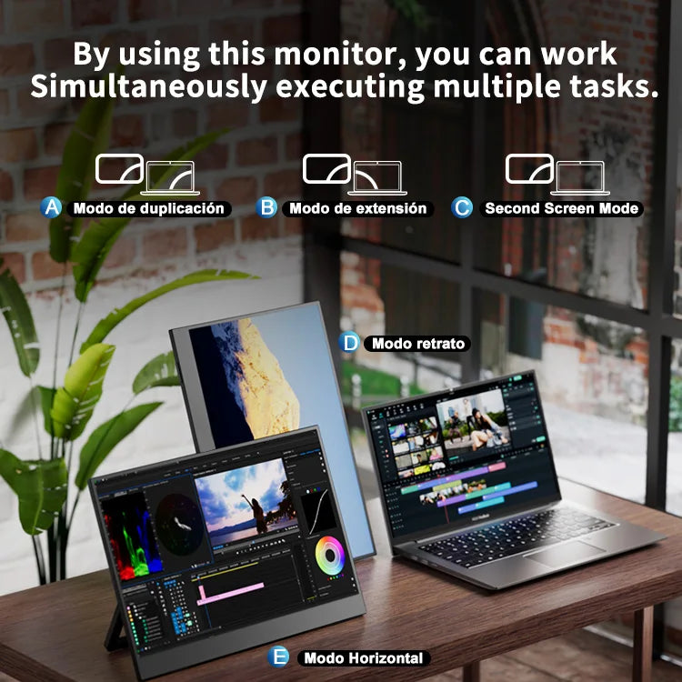 14 '' Portable IPS Monitor 1920x1200 Resolution WUXGA Screen Touch or Non-Touch Option HD/type-C Mobile Office & Gaming Display