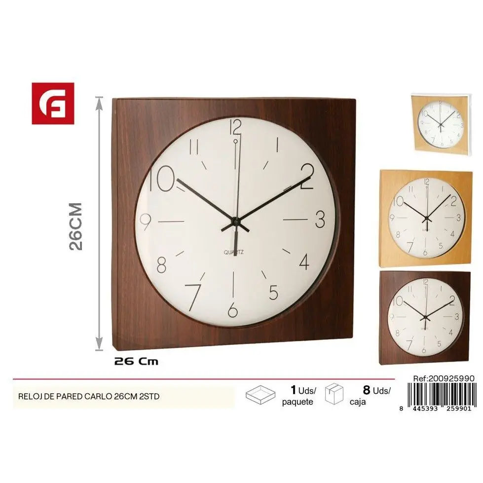 Carlo Wall Clock 26 cm - Home Decor & Clocks