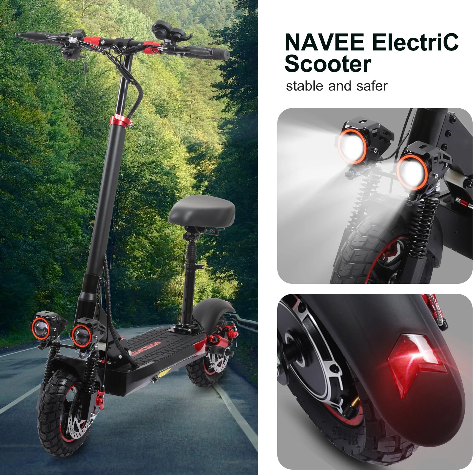 FREEBOY US EU UK Warehouse Hot Sale  Electric Scooter With Off-Road Tires Adults E Scooter Trotinette Electrique With Seat