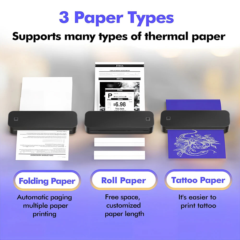 Marklife D210 A4 Thermal Printer, Genuine Factory Supply, Certified by FCC, RoHS, UKCA, Supports OEM/ODM Customization.