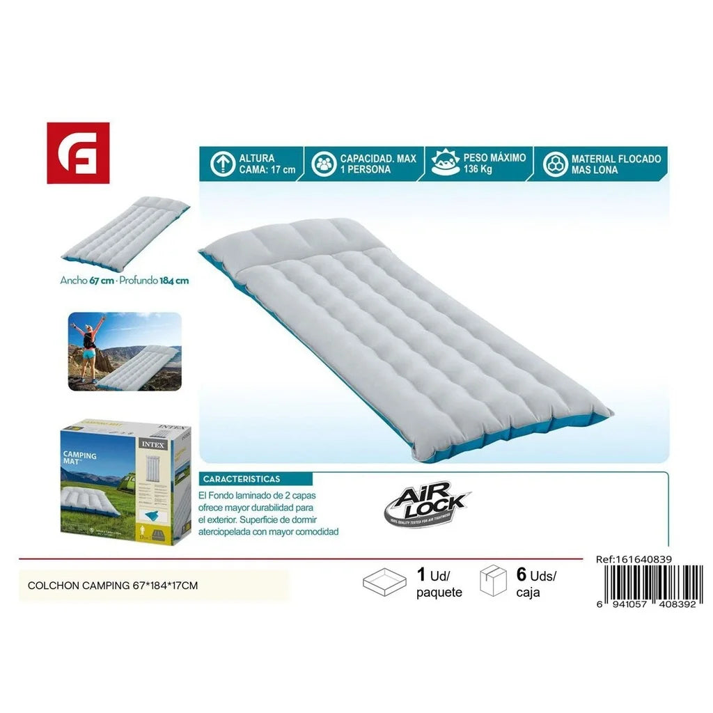 Camping mattress 67x184x17cm for outdoors and camping