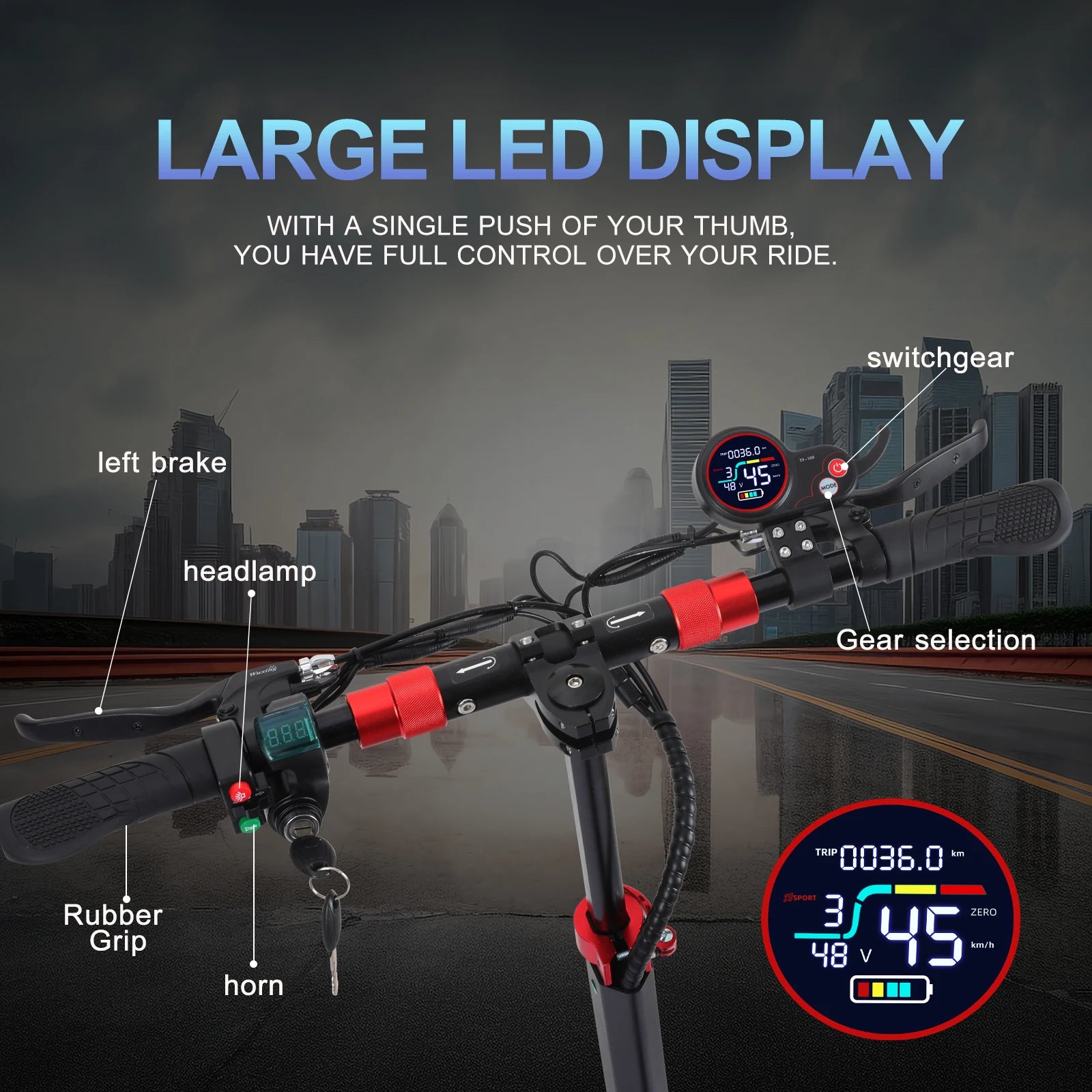 FREEBOY US EU UK Warehouse Hot Sale  Electric Scooter With Off-Road Tires Adults E Scooter Trotinette Electrique With Seat