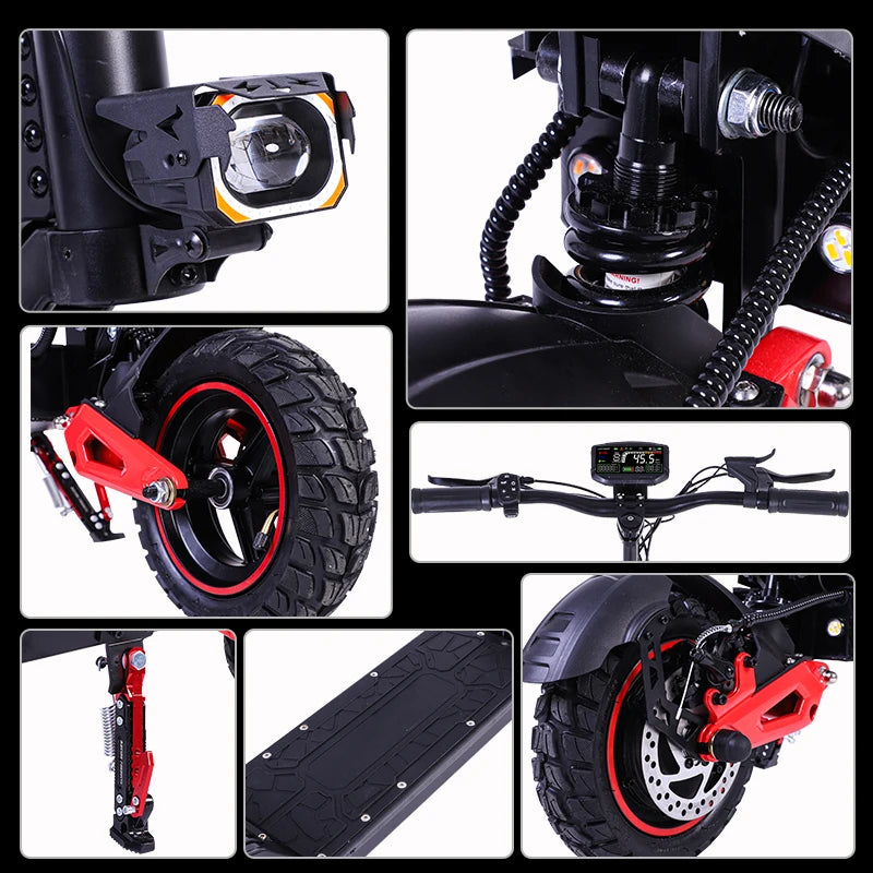 Freeboy UK EU Warehouse Free Shipping EScooter Wholesale Cheap1600W Full Suspension Electric Scooter Trotinette Electrique Adult