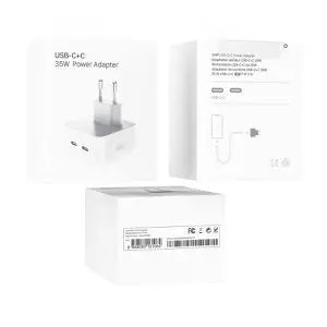 2-Port USB-C+C 35W Power Adapter White - Advanced Charger