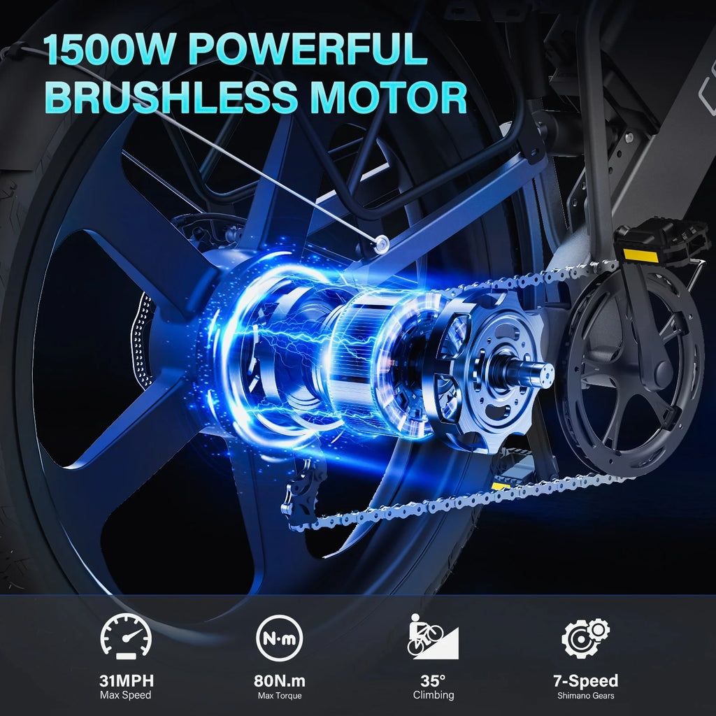 Coswheel T26 Long Range E-Bicycle Electric Covered Road Fat Tire Mountain Dirt City Bike E-Bike Electric Bicycle Ebike Eu Stock