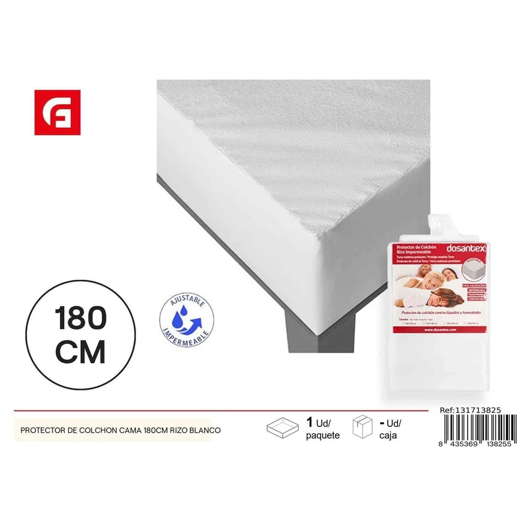Mattress protectors 180cm white terry cloth - Bedding textiles