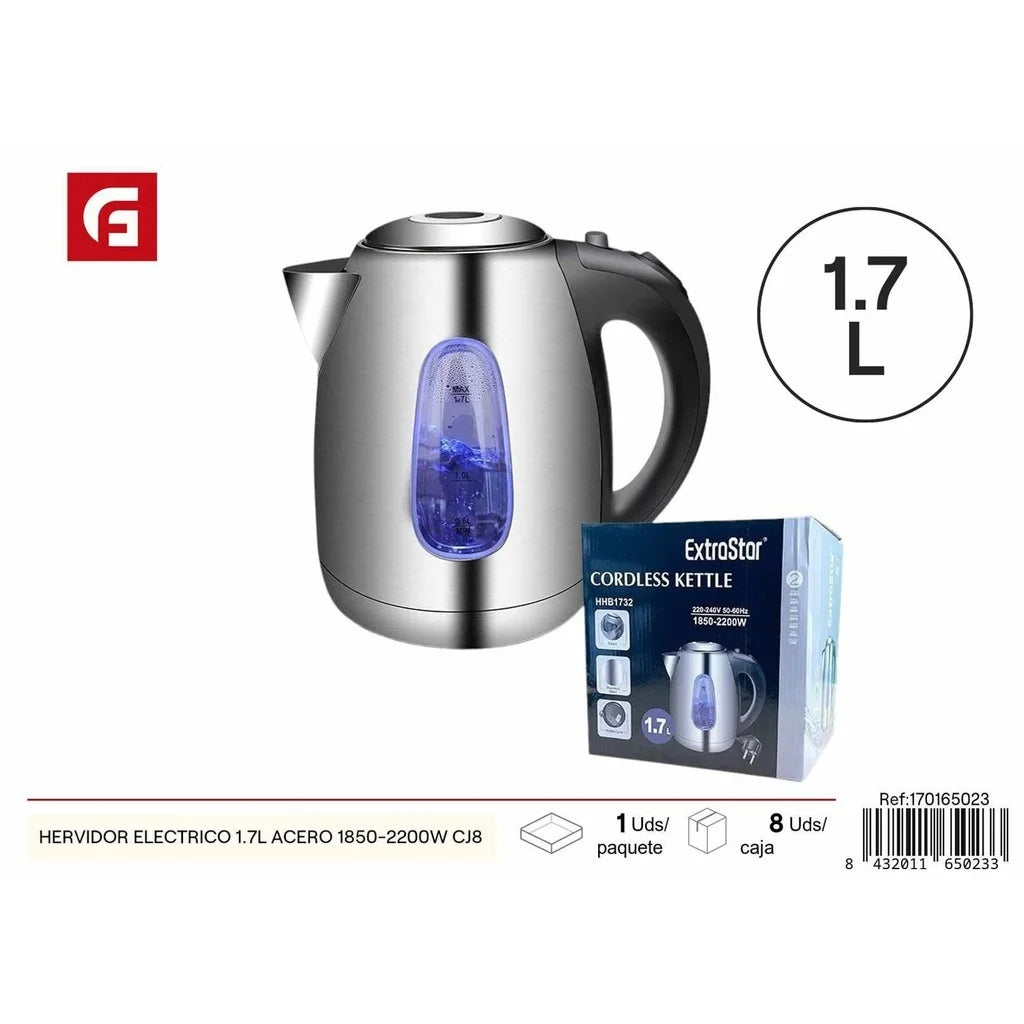 1.7L 1850-2200W Stainless Steel Electric Kettle Model CJ8 - Electronics & Small Appliances