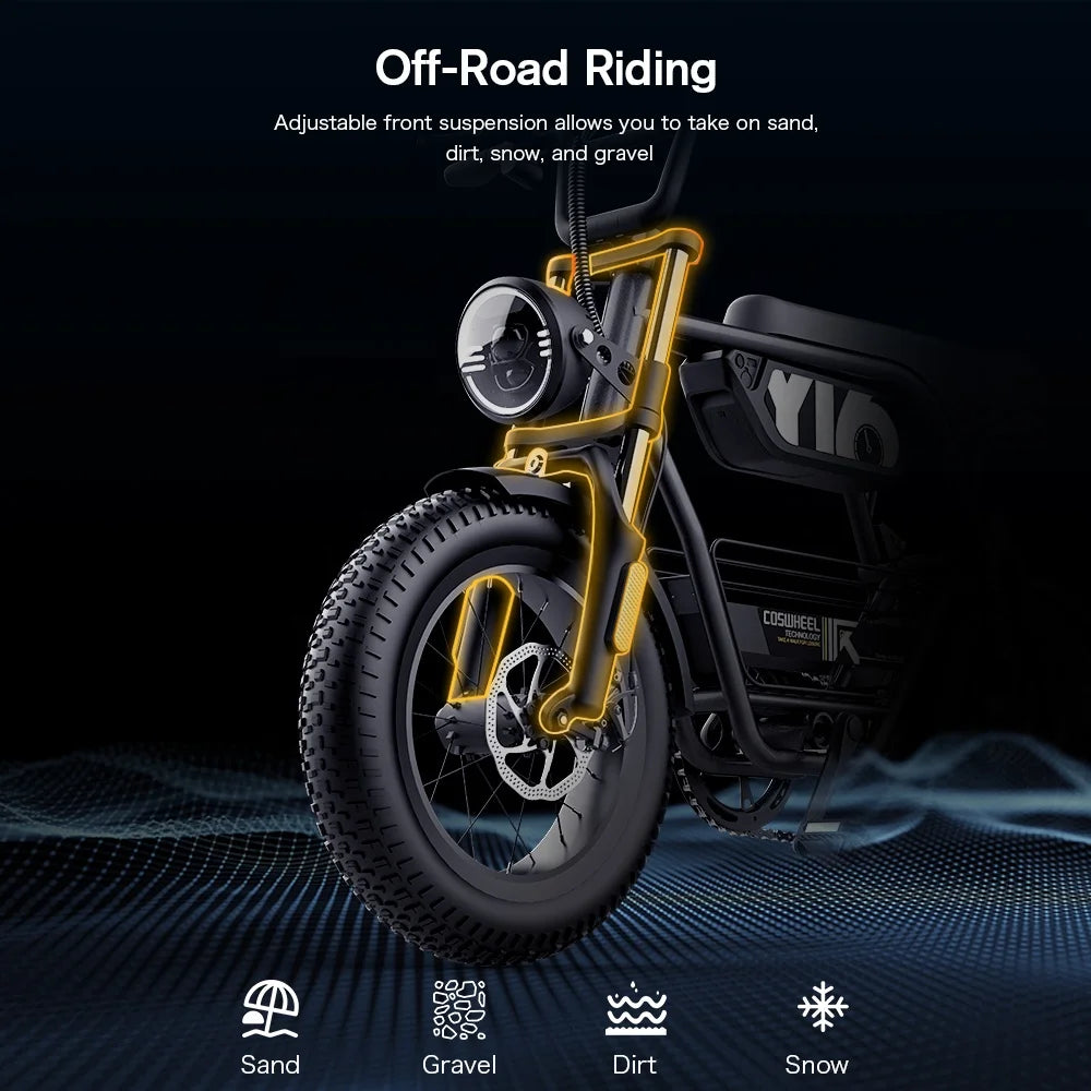 Eu Us Warehouse Electric Hybrid Bike Steel 48V 15Ah Rear Hub Motor Cheap Fast Electric Bike Fat Tire Mountain Bicycle for Sale