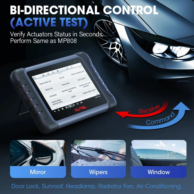 Autel MaxiCOM MK808S OBD2 Scanner Automotivo Car Diagnostic Tool OBD 2 Scanner Active Test Code Reader Key Coding Tool