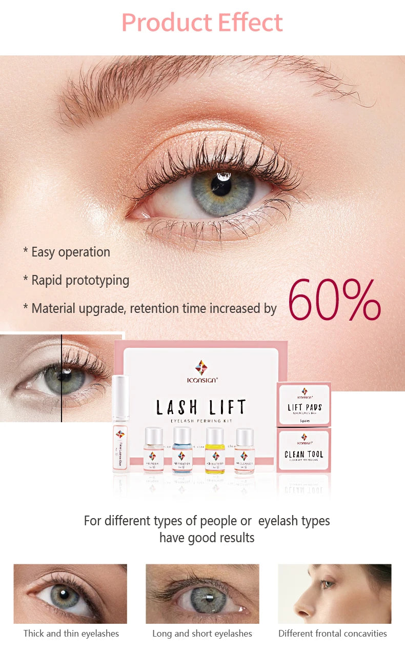 Dropshipping ICONSIGN Lash Lift Kit Lifiting Eyelash Enhancer Calia Set Lashes Perm Eyes Makeup Tools Can Do Your Logo