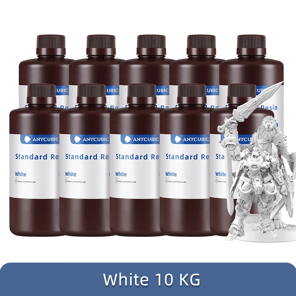 ANYCUBIC 1kg/10kg Liquid Photopolymer Standard Resin 405nm UV Resin For 3D Printer LCD Printing Resin Material For Photon Mono