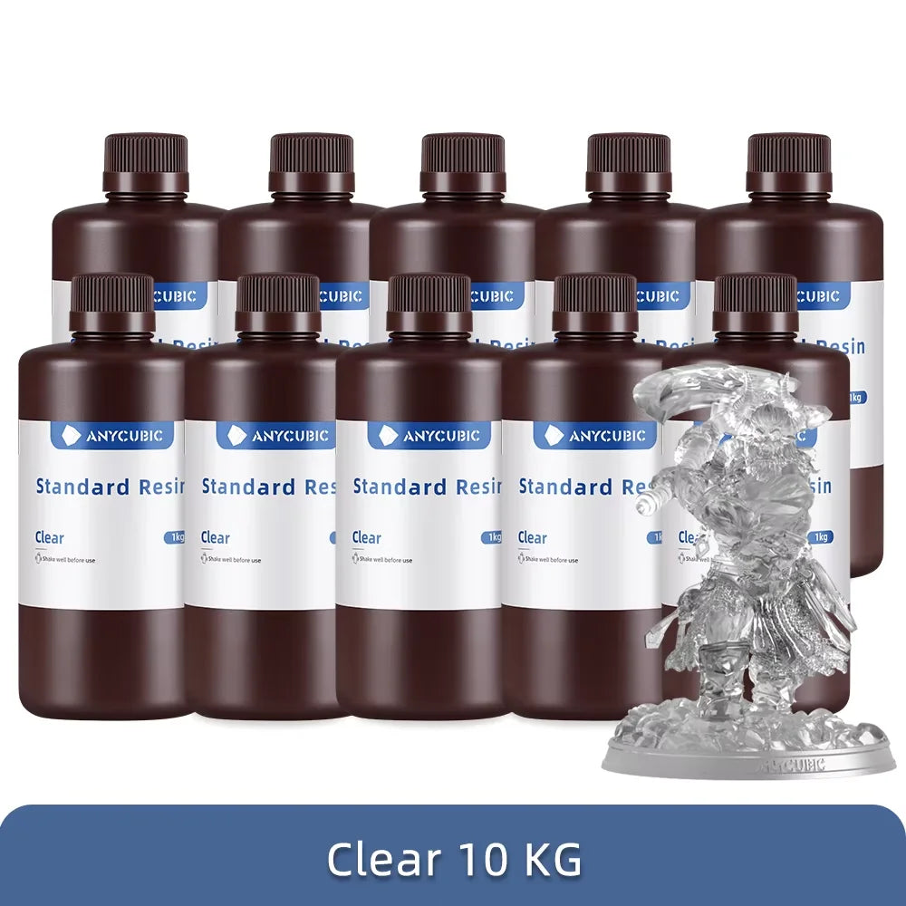 ANYCUBIC 1kg/10kg Liquid Photopolymer Standard Resin 405nm UV Resin For 3D Printer LCD Printing Resin Material For Photon Mono